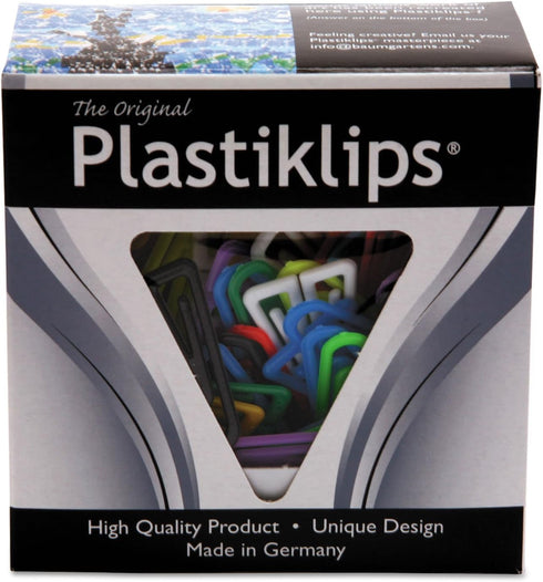 Baumgartens LP0600 Large Plastiklips Paper Clips - Assorted Colors, 200/Box