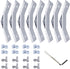 8 Sets 1010 Aluminum Extrusion 135 Degree Bracket, 8pcs Corner Brackets with 16pcs T Nuts and Screws, Silver