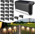 BKBB PPBB Solar Deck Lights Outdoor, 20 Pcs Solar Step Lights, Waterproof LED Solar