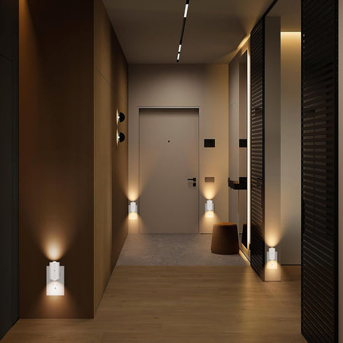 SETEN 4 Pack Dimmable 180 3000K 0-200 Mini LED Night Light, Plug-in Wall Light with Dusk to Dawn Auto On/Off, Rotating