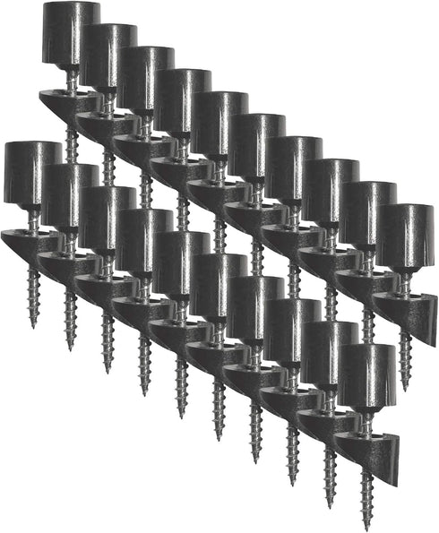 Nuvo Iron SMSRA Surface Mount Stair Connector for 3/4" Pack (10 Pack of Round Balusters Railing Adapter, Black)