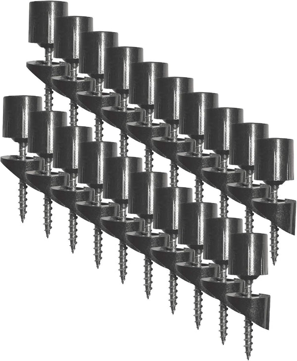 Nuvo Iron SMSRA Surface Mount Stair Connector for 3/4" Pack (10 Pack of Round Balusters Railing Adapter, Black)
