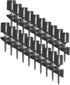 Nuvo Iron SMSRA Surface Mount Stair Connector for 3/4" Pack (10 Pack of Round Balusters Railing Adapter, Black)