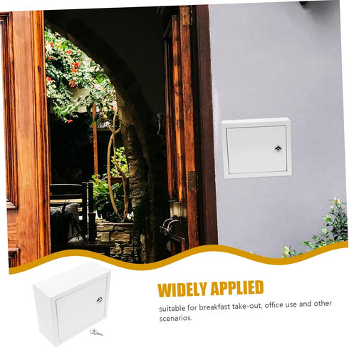 VICASKY Wall Mounted Milk Box with Lock Portable Milk Case for Home Office and Garden Durable Multi Use Organizer