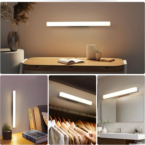 Clnutrieve 5W Sconces,16 inches Dimmable Timer,4000Mah 3CCT,Magnetic MirrorClosetCabinet, WorkbenchUnder-Counter