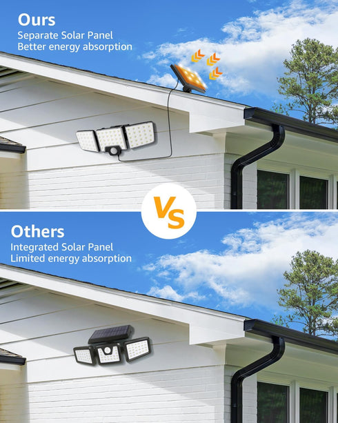 2 1 IP65 2 3 Lepro Solar Security Lights Outdoor Motion Sensor, in Separated and Integrated Remote Control Waterproof