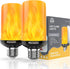 Upgraded Flame Morsatie LED Flame Light Bulbs, 4 Modes Flickering Light Bulbs with Gravity Sensor, E26 Fire Light Bulb
