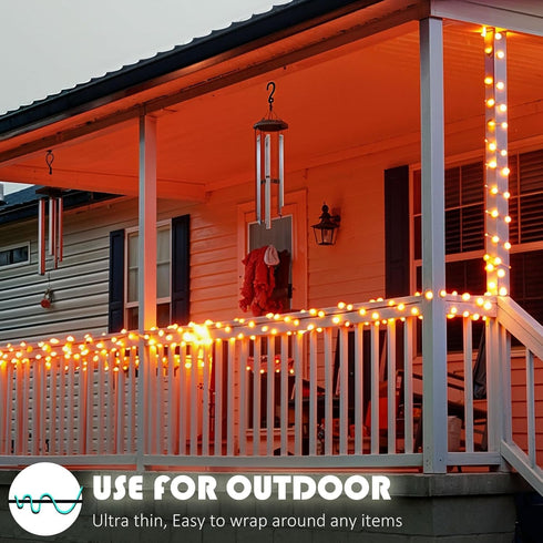 Outdoor String Lights, Rope Lights with Remote, Waterproof String Lights Outdoor Fairy Lights Twinkle Lights