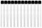 EISCO 12PK Test Tubes, 20ml - Bakelite Screw Cap with Rubber Liner, Borosilicate Glass, Leak Proof