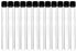 EISCO 12PK Test Tubes, 20ml - Bakelite Screw Cap with Rubber Liner, Borosilicate Glass, Leak Proof
