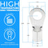 High-Temperature Ring Terminals, 16-14 AWG Wire Size, 1/4" Stud Size, Nickel Plated Steel, Pack of 100 Pcs, OL-05384