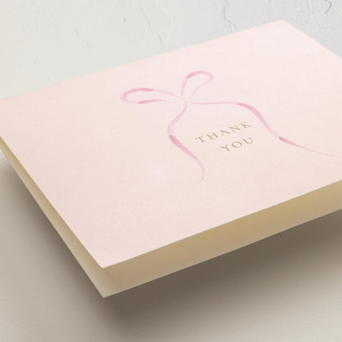 Pack, 10 10 Minted Thank You Cards Thank You Cards with Envelopes, Blank Card, Pink Bow Design, Baby Shower, New Mom