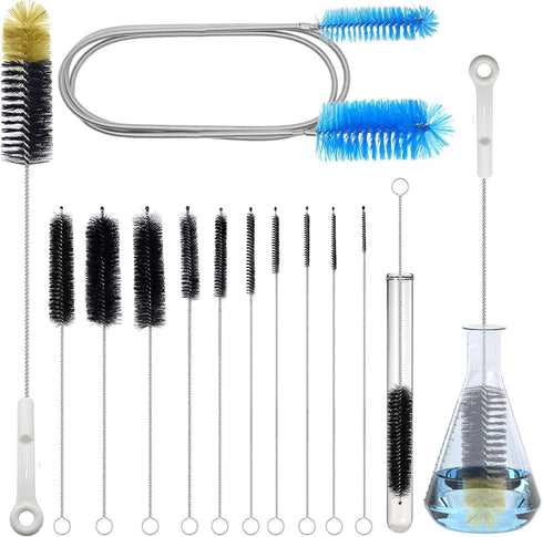 juntianze 12 Pack Glass Tube Pipe Cleaner Brush Set, for Cleaning Long Neck