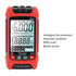 Digital Multimeter, DC AC Voltmeter, High Accuracy Automatic Fire Prevention Tester Kit with Backlight LCD Display, Receptacle Tester, Test Leads (Red)