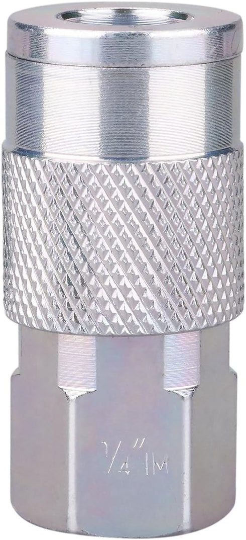 WYNNsky Air Tool Coupler and Plug Kit, 1/4 Inch NPT Fittings, 7 Piece with Storage Case