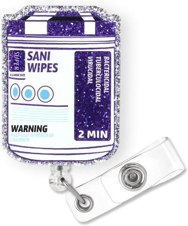Bydevia Sani Wipes Badge Reel Retractable for Nurse Nursing RN CNA LPN Doctor