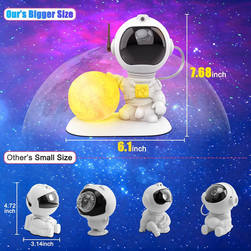 3 1 33 3.5 inch Astronaut Galaxy Projector, in Star Projector with Remote and Timer, Light Effects, Moon Lamp LED Night