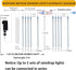 12 Inch 8 Weepong Meteor Shower Lights Outdoor Christmas Lights UL Certified Falling Rain Drop Snowfall Icicle
