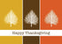 Set Pack 25 (5x7 inch A7) TH1505 Thanksgiving Cards for Business & Family (Autumn Trees) Greeting Card of Thanksgiving