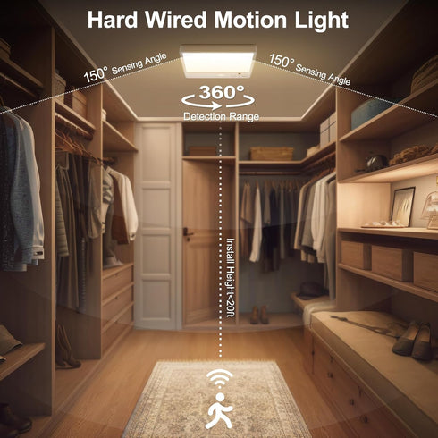 Closet 8W 7000mAh Remote,3 Dimmable, Karjoefar Motion Sensor Light, Rechargeable Ceiling Light with Color Temperatures