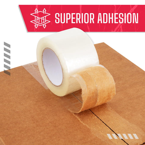 Clear Packing Tape 3" x 55 yards, 3 Mil Thick, Pack of 6 Rolls - Super Heavy-Duty Carton Sealing Tape for Packaging &