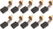 uxcell 20 Pack 999-038 Carbon Brushes 16x13x7mm for Electric Hammer Drill Motor
