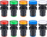 LED Indicator Light AC/DC 12V 20mA Flush Panel Mount, 10 Pcs in Red, Green, Blue, Yellow, White