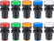 LED Indicator Light, AC/DC 24V 20mA Flush Panel Mount, 10 Pcs in Red, Green, Blue, Yellow, White