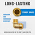 SUNGATOR 3/4 Inch Male Adapter Elbow, No Lead Brass Push-to-Connect Plumbing Fittings with Disconnect Clip, Pack of 3