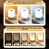 3 2000mAh Dimmable (2, 3.14 4.29) Night Light with Clock, Color Rechargeable LED Touch Lamp, Eye-Caring Cordless