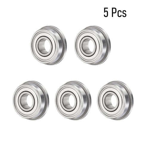 F685ZZ 5 PCS Deep Groove Ball Bearing, Flanged Bearing 5×11×5mm for Industrial Machine, Power Tools, Chrome Steel