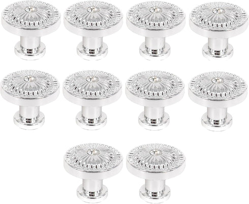 SANCHAKOU Dresser Knobs 10 Pcs 1.22 * 1.1Inch Single Hole Acrylic Cabinet Drawer