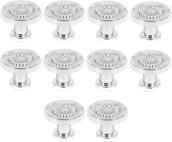 SANCHAKOU Dresser Knobs 10 Pcs 1.22 * 1.1Inch Single Hole Acrylic Cabinet Drawer