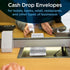 Guardian Cashier Deposit Report Envelopes Self Seal Pack of 500 Cash Drop Envelopes for Small Businesses