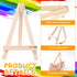 YALOJE 2pcs 4.9" Mini Wood Display Easel Stand, Small Natural Wooden Easel Stands, Foldable Tabletop Tripod Holder