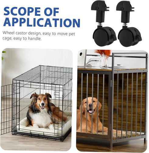4 Balacoo Pcs Cat Cage Casters Spinner Wheels Shopping Cart Wheels Bird Cage Replacement Small Cart Wheel Replacement