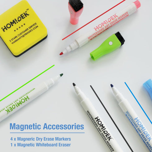 Magnetic Whiteboard for Fridge, 3 Pack Small Dry Erase Boards with Markers & Eraser, Reusable for Home, Office