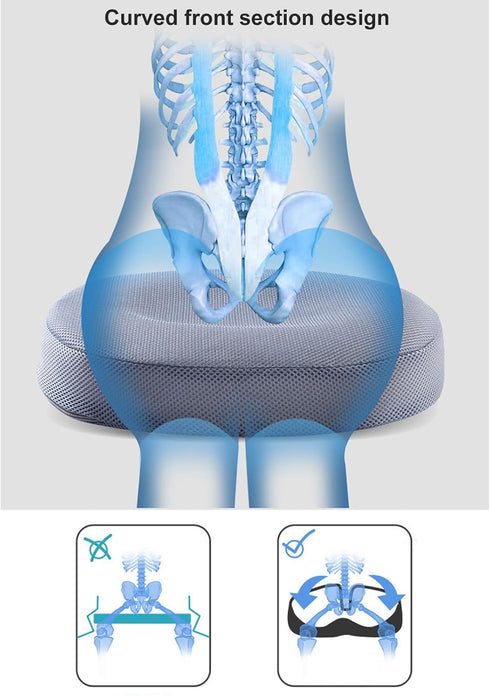 Tailbone Luqeeg Donut Pillow Seat Cushion, Memory Foam Seat Chair Cushion Orthopedic Memory Foam Mesh Breathable