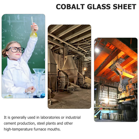 Scicalife Light Correct Experiment Device, 2pcs Cobalt Glass Blue Fire Glass Reflective Tempered Glass