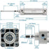 Baomain Pneumatic Air Cylinder SC 32-200, 32mm Bore, 200mm Stroke, Dual Action (1PCS)