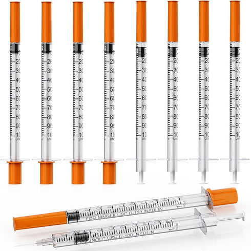 1ml/cc Syringe with Needle, 31 Gauge 5/16 inch, Pack of 25 for Lab Tools Accessories