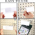 Thyle 50 Pcs Metal Scan Hook with Label Holder for 1/8" to 1/4" Pegboard, Wall Accessories for Home Garage Retail