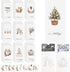 Engrowtic 50 Sets Christmas Gift Card Holder for Cash Boho Rustic Christmas