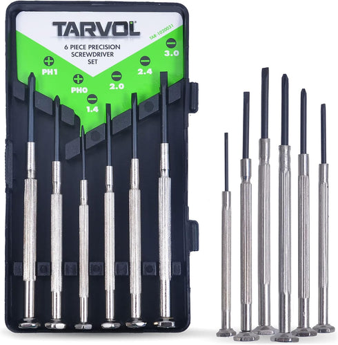 Precision Screwdriver Set, Set of 6 with Case, Flathead & Philips in Different Sizes