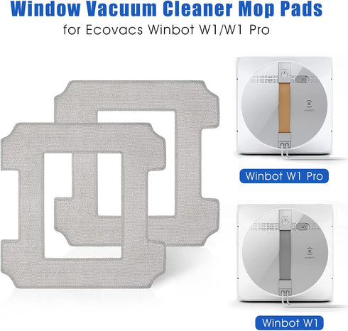 8 PCS Washable Mop Cloths Cleaning Rag for Ecovacs Winbot W1/W1 Pro Window Vacuum Cleaner Robot Replacement