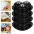 LIFKOME 8Pcs Black Stainless Steel Ball Bearing Universal Stick on Casters Mini Self Adhesive Caster Wheels for Storage