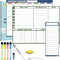 White Board Dry Erase Calendar, Weekly Menu Board Meal Planner Magnetic and Monthly Calendar for Fridge, 14 x 11 Inches