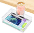 ROSYLINE 360° Rotation Under Desk Drawer, Rotary Storage Organizer with Cup Holder, Clamp Drawer Basket, White