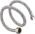 sumerain Braided Stainless Steel Faucet Supply Lines, 24 Inch Length, 1/2-inch FIP x 3/8-inch Compression, Pack of 2