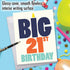 NobleWorks Jumbo 21st Birthday Card, 8.5 x 11 Inch Milestone Notecard with Envelope